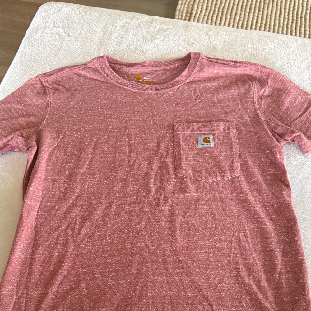Carhartt Heathered Pink Tee with Pocket